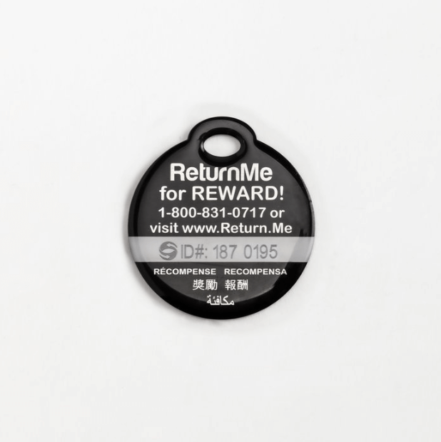 Circle Collar Tag with Lost & Found Service